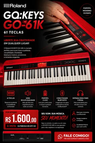 Roland Go:Keys GO-61K 61 teclas vermelho