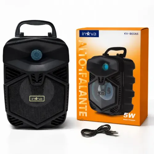 CAIXA DE SOM BLUETOOTH COM LED