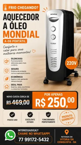 Vendo aquecedor 220 W