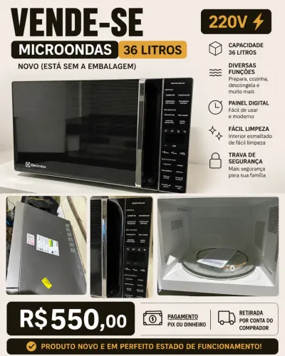 Microondas 220 v 3L
