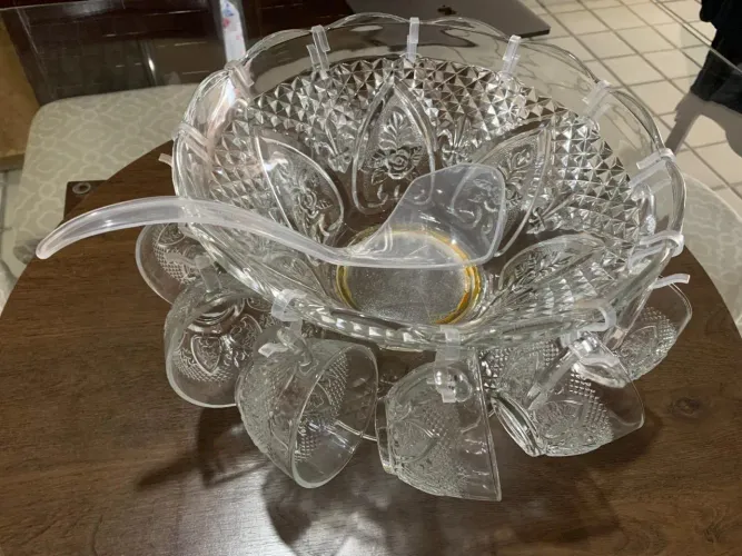 Poncheira de vidro 12 xícaras