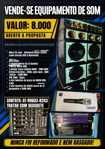 VENDE - SE EQUIPAMENTO DE SOM