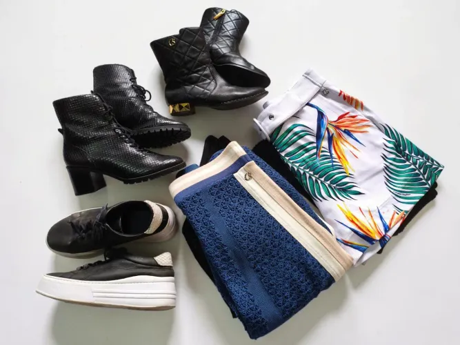 Lote roupas e sapatos de marca Carmen Steffens e Arezzo 9 peças M/G 37/38