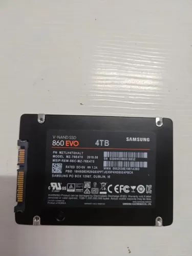 SSD Samsung Evo 860 4TB (Aceito Cartão)