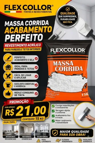 PROMOÇÃO massa corrida PVA 15kg