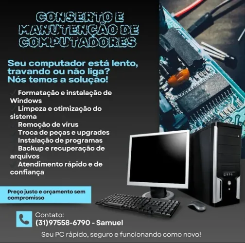 Conserto e manutenção de Notebook é computadores