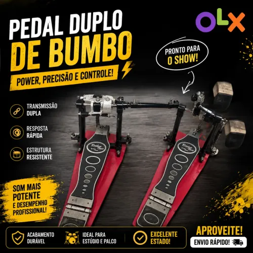 Pedal Odery privilege series duplo de bateria 