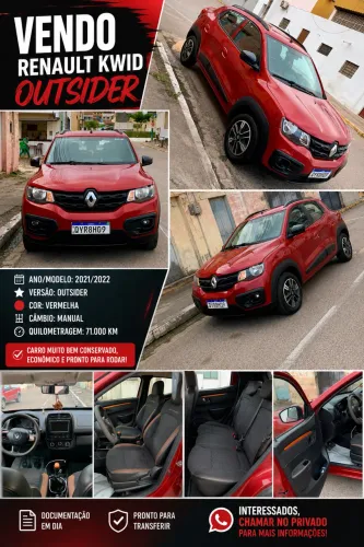 Renault Kwid Outsider 1.0 Flex 12V 5P Mec. 2022