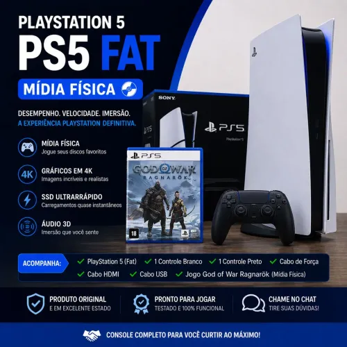 PlayStation 5 Fat Mídia Fisica (USADO)