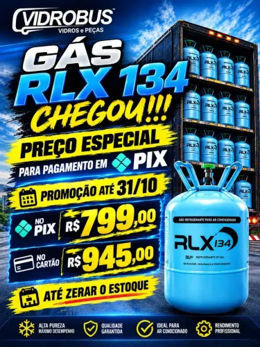 Gás refrigerante RLX 134a