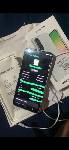 Vendo sansung A56 128 GIGAS NA CAIXA COM 9 MESES DE USO