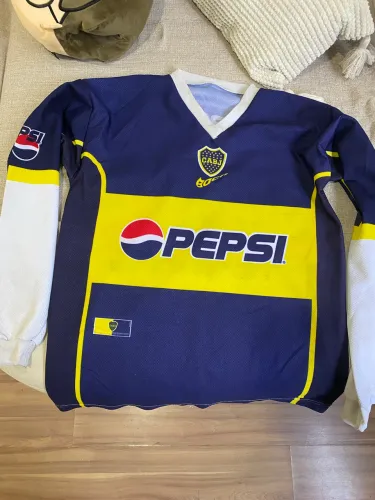 Camisa do Boca Juniors 2002 Original Manga Longa