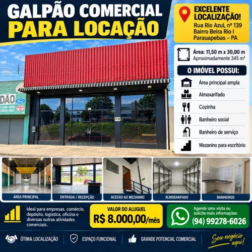 Galpão Comercial para Locação 