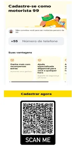 convite para motorista app