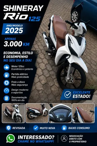 ? SHINERAY Rio 125 2025 - Oportunidade! ?