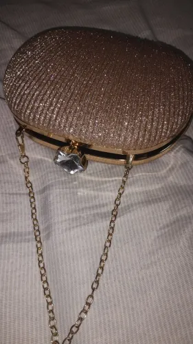 Bolsa para festa com brilho e duas alças
