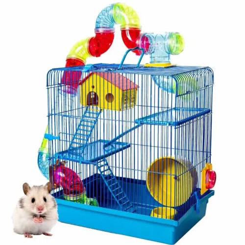 Vende-se Gaiola Hamster 3 Andares Tubo Luxo Labirinto Grande Hamster Acessórios