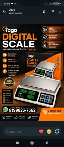 Balança comercial digital 40 kg