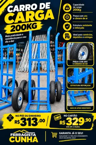 Carrinho de carga 200kg