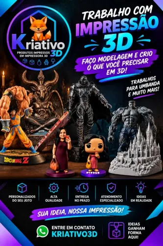 Serviço de modelagem e venda impressão 3d