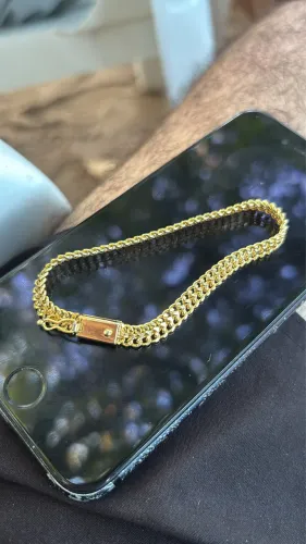 Pulseira banhada a ouro 8 milésimos