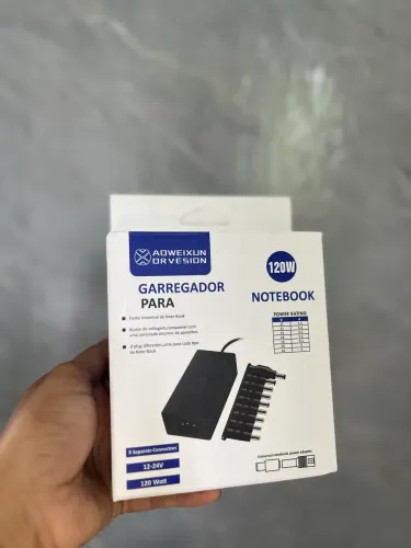 Carregador notebook com 9 pontas 120w.- ENTREGA A DOMICÍLIO