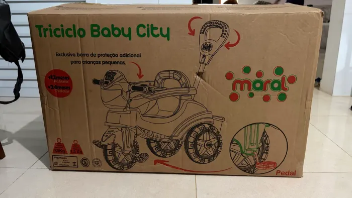 TRICICLO BABY CITY MARAL - COLORIDO NOVO