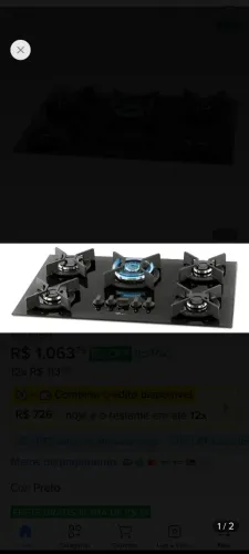 Cooktop Fischer 5 bocas