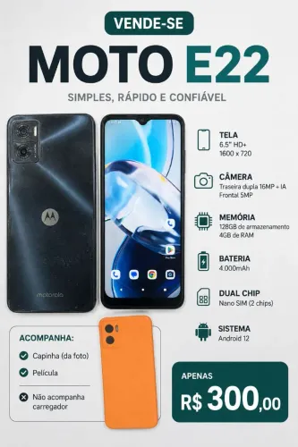 Celular moto E22