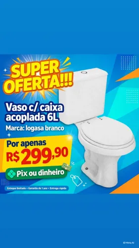 Vaso sanitário c/caixa acoplada?