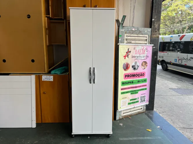 Armário Multiuso / Sapateira Branco 2 Portas 