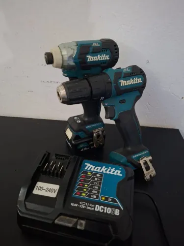 Furadeira e Parafusadeira de Impacto 12v Brushless Makita Carregador de Carga Rápida