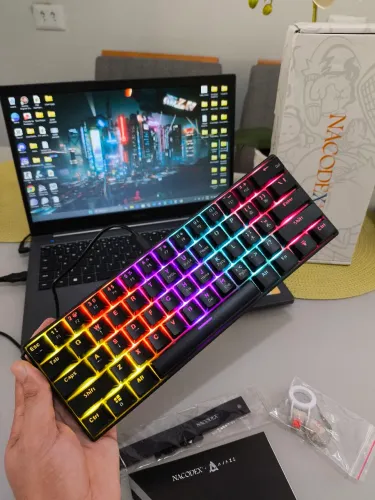 Teclado Mecânico Ajazz NK61 RGB - Layout 60% - NOVO!!