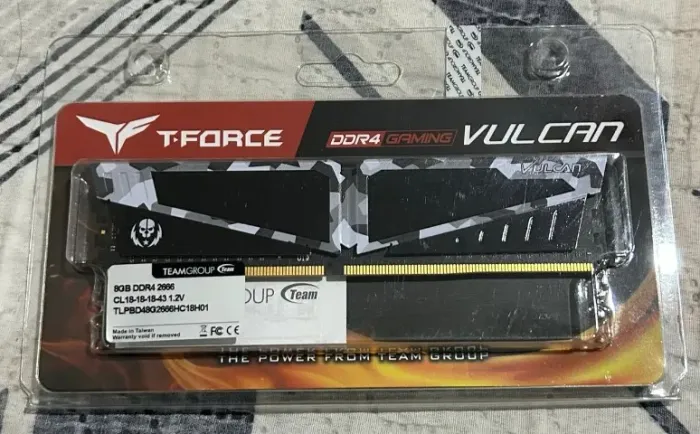 Memoria Ram DDR4 8GB 2666MHz T-Force Vulcan Pichau RTB Na Caixa