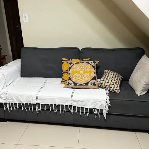 Conjunto sofá fixo 2 e 3 lugares