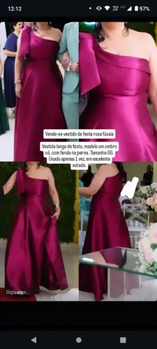 Vende-se vestido de festa Rosa fúcsia