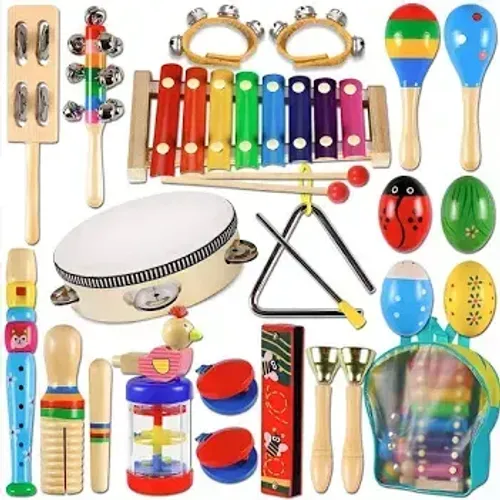 kit de instrumentos musicais com 22 peças