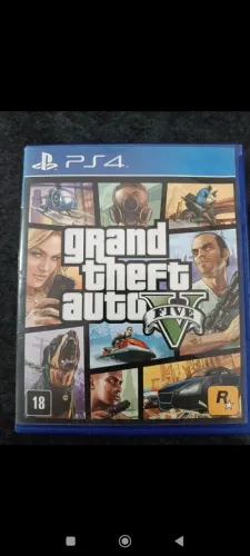 Jogo mídia física para ps4 GTA 5 em estado de novo 