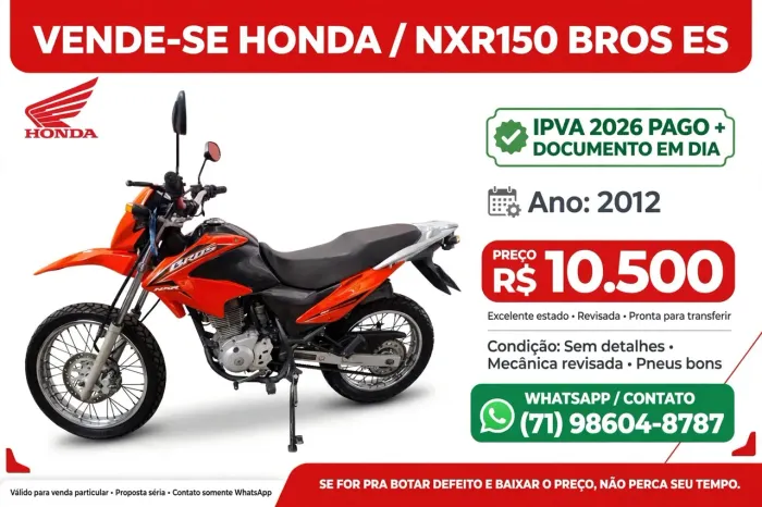 HONDA/NXR150 BROS ES Ano 2012