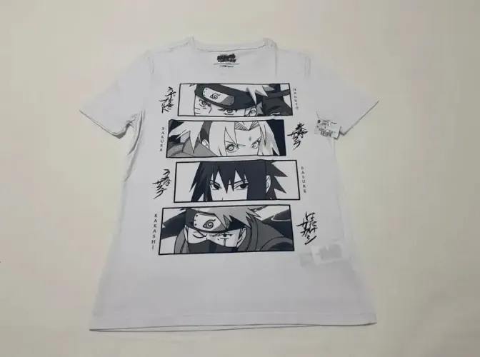 Camiseta Naruto Tamanho Pp Branco Novo Etiqueta