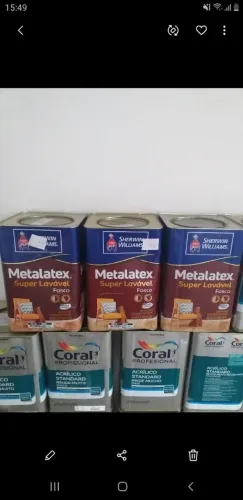 Tinta metalatex super lavável da sherwin Williams Branco neve fosco promoção chama 399 cad