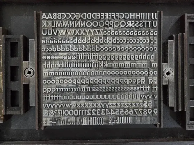 Tipos de chumbo para impressão Tipográfica ou Hotstamping