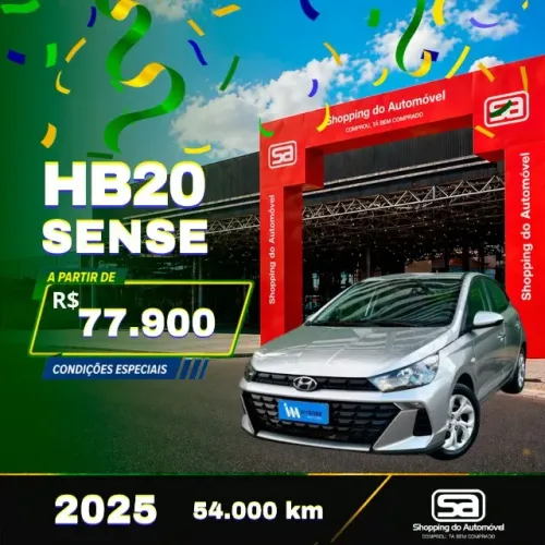 Hyundai HB20 Sense Plus1.0 Flex 12V Mec. 2025