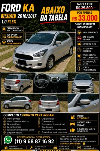 Ford KA 1.0 Se/se Plus Tivct Flex 5P 2017