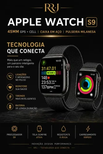 Apple Watch S9 45mm GPS + CELL AÇO e Milanesa