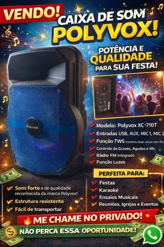 Caixa de som polyvox bluetooh