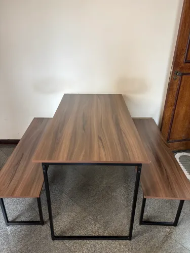 Mesa mdf com bancos