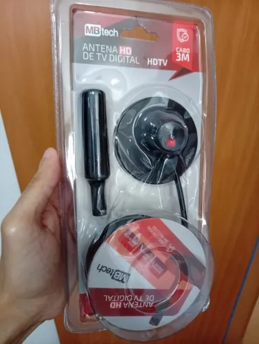 Antena Digital Interna Externa Tv Hd Cabo 3m