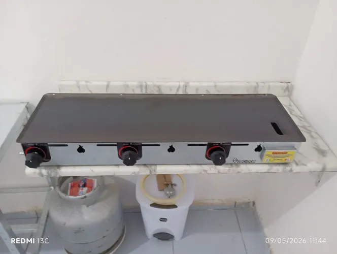 Fritadeira, Chapa para lanches , mesa inox