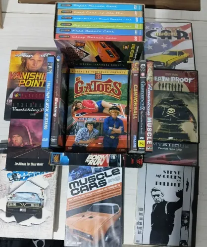 DVDs e fitas VHS originais filmes clássicos e documentários Muscle Cars